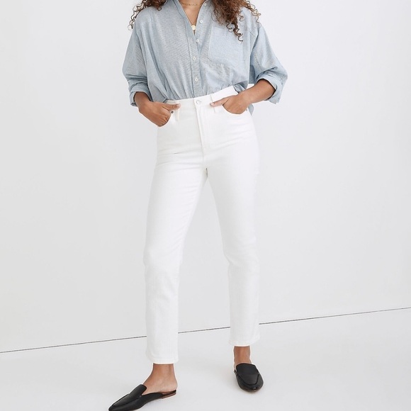 Madewell The Perfect Vintage Jean in white size 26 high rise skinny fall - Picture 2 of 15